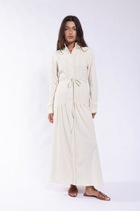 MAPLE & CLIFF BUTTONDOWN JERSEY DRESS