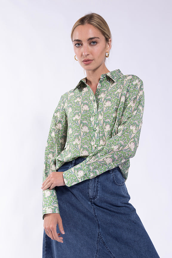 MAPLE & CLIFF PRINTED BUTTONDOWN SHIRT