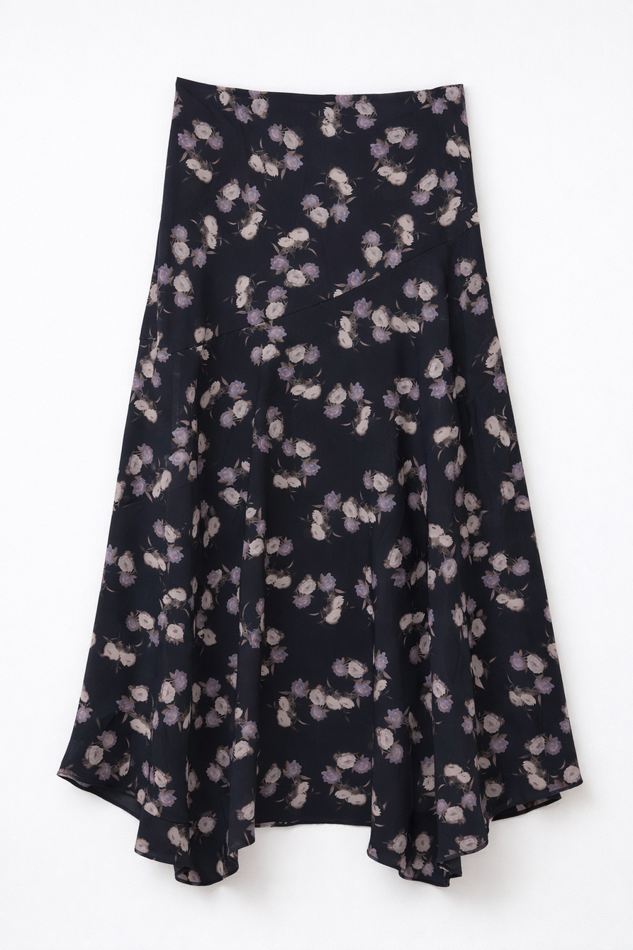 MAPLE & CLIFF FLORAL ASYMMETRICAL SKIRT