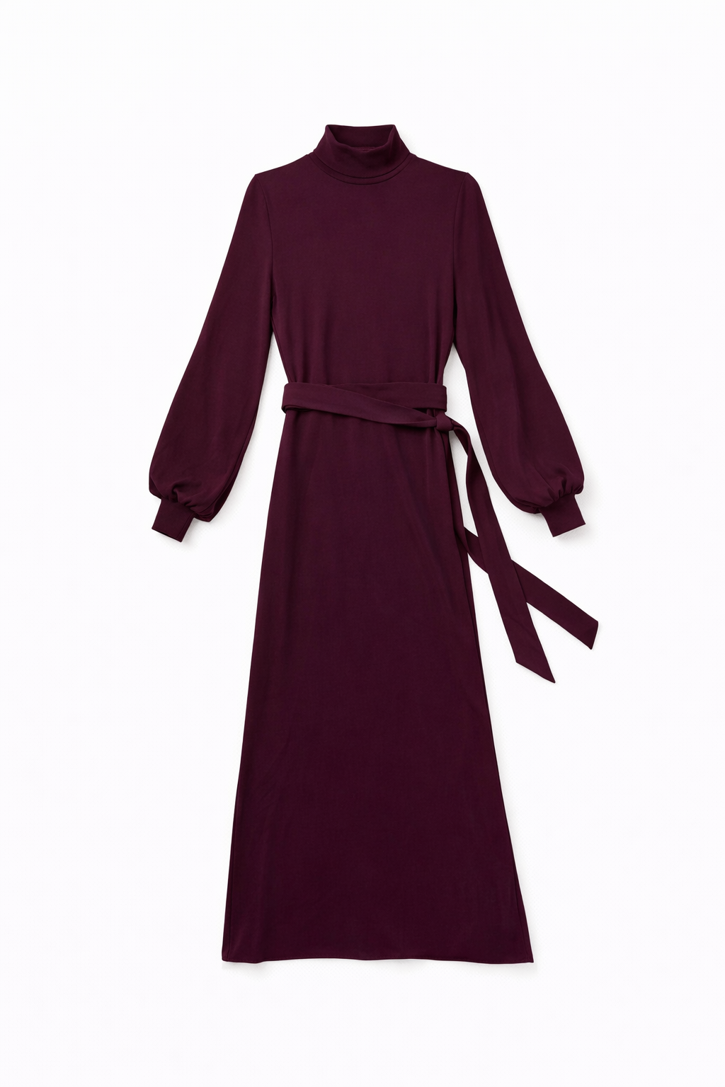 MAPLE & CLIFF COMBO MOCKNECK DRESS W/ SIDE TIES