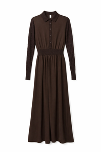MAPLE & CLIFF TEXTURED KNIT SHIRT DRESS