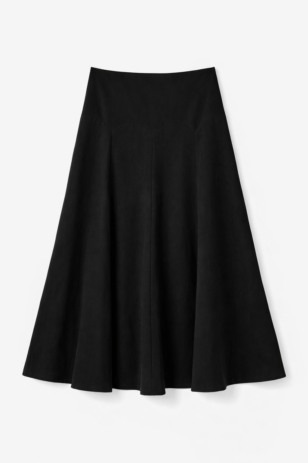 MAPLE & CLIFF SCALLOPED YOKE PANELED SKIRT