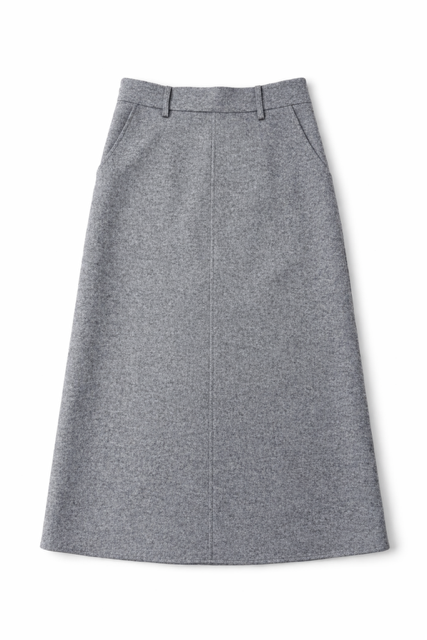 MAPLE & CLIFF WOOL PANEL SKIRT WITH Q-TOP POCKETS
