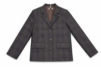 MAPLE & CLIFF PLAID BLAZER WITH POCKET FLAPS