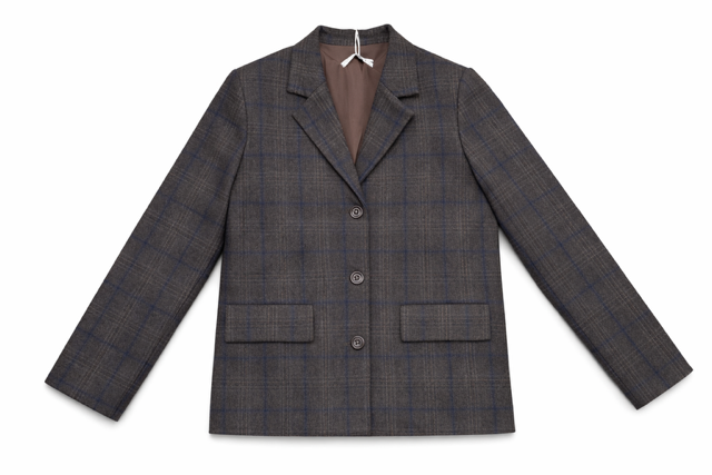 MAPLE & CLIFF PLAID BLAZER WITH POCKET FLAPS