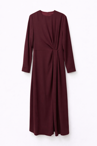 MAPLE & CLIFF SIDE KNOT CREPE DRESS