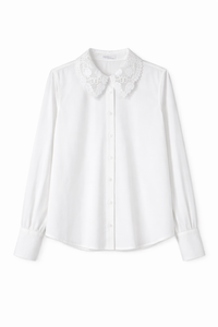 MAPLE & CLIFF CROCHET LACE COLLAR BLOUSE
