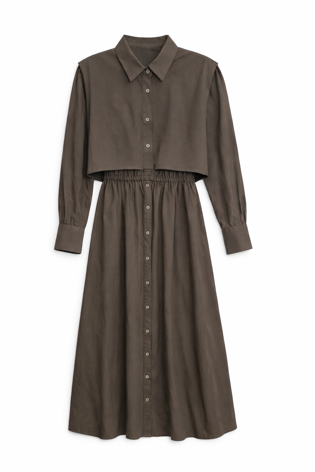 MAPLE & CLIFF TRENCH STYLE SHIRT DRESS
