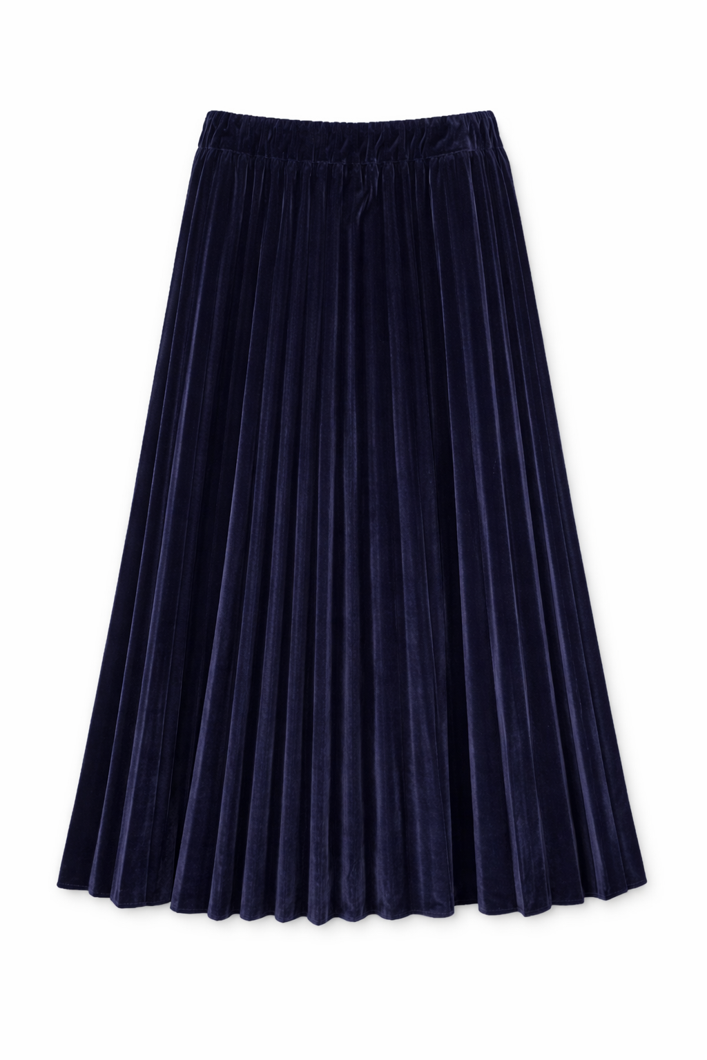MAPLE & CLIFF PLEATED VELVET SKIRT