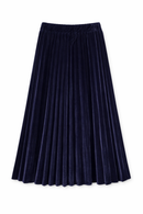 MAPLE & CLIFF PLEATED VELVET SKIRT