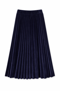 MAPLE & CLIFF PLEATED VELVET SKIRT
