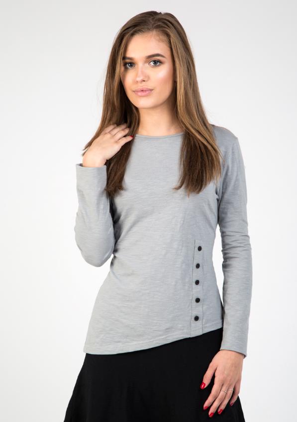 MAPLE & CLIFF TEE W/ BUTTONS