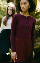 POINT RIB CROPPED CARDIGAN