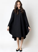 METALLIC CAPE DRESS