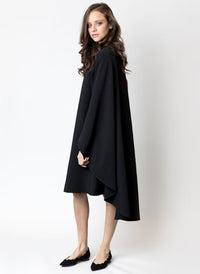 METALLIC CAPE DRESS