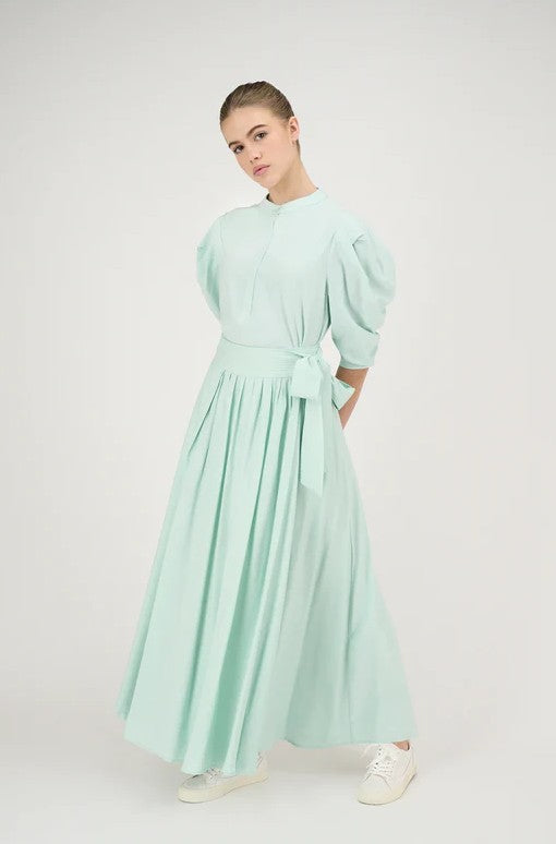 ZAIKAMOYA NATHALIE WRAP PLEATED FRONT SKIRT