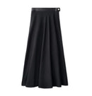 IN:05 LEATHER TRIM SKIRT