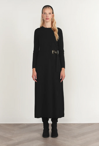 APPARALEL KNIT CREWNECK MIDI MORAVA DRESS