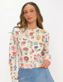 MUMU FLORAL KNIT CARDI