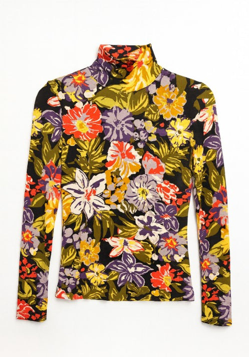 KUO Printed Turtleneck