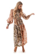 PAPER PARACHUTE VINTAGE PRINT BUTTONDOWN DRESS