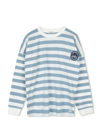 POINT STRIPED BOYFRIEND TEE