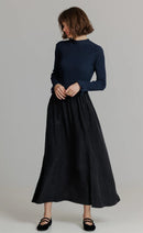 LOUP TWO-TONE POINTELLE MAXI