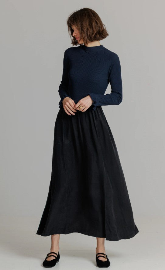 LOUP TWO-TONE POINTELLE MAXI