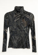 KUO Printed Turtleneck