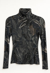 KUO Printed Turtleneck