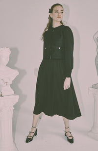 NOIR ZIP-UP VEST WITH POCKETS