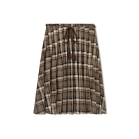 POET PLAID PLEATED SKIRT
