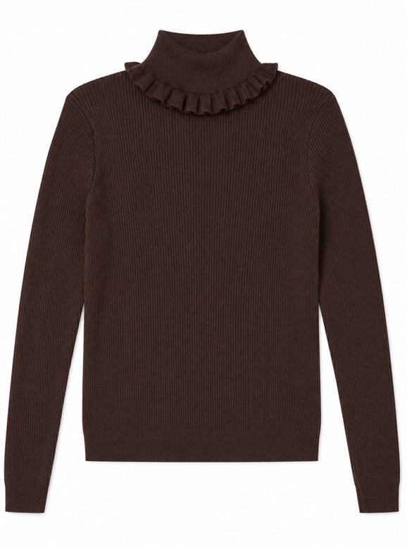 POET ROSA RIBBED TURTLENECK