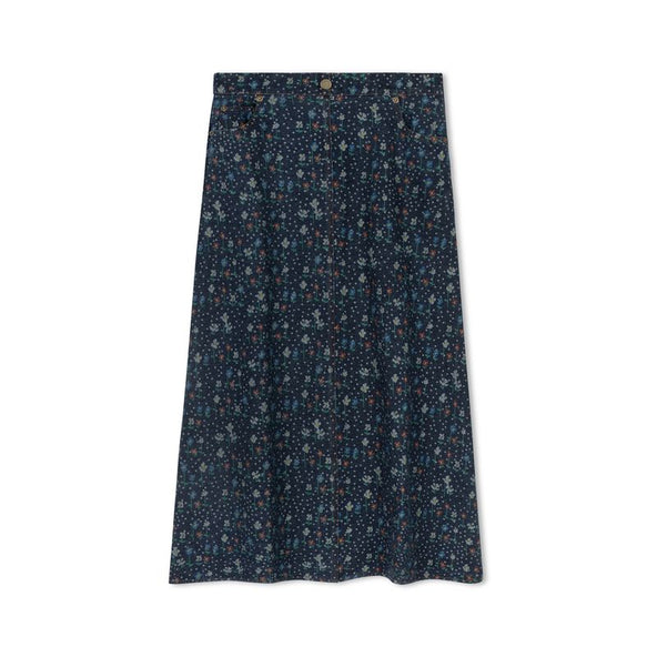 POET FLORAL DENIM SKIRT