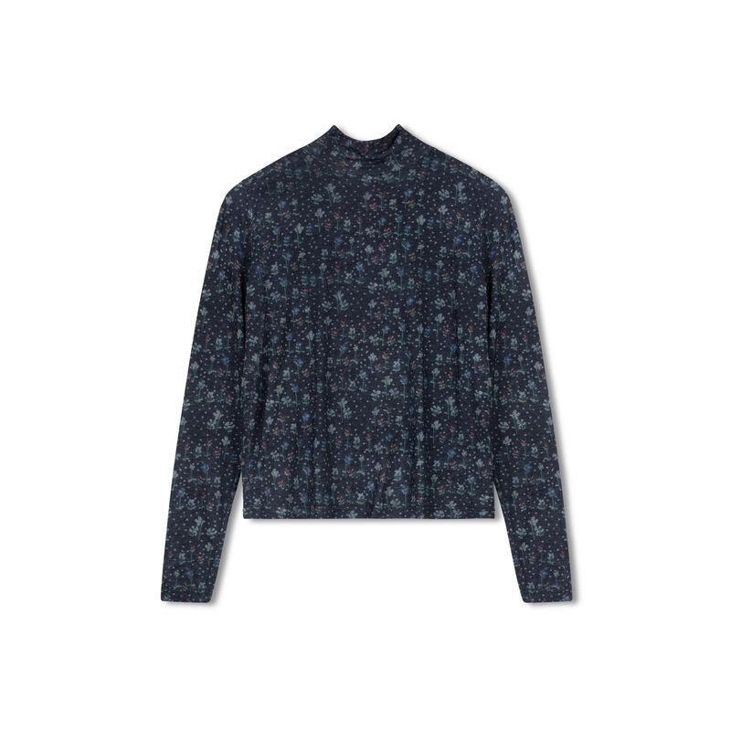 POET SELINA FLORAL MOCKNECK TOP