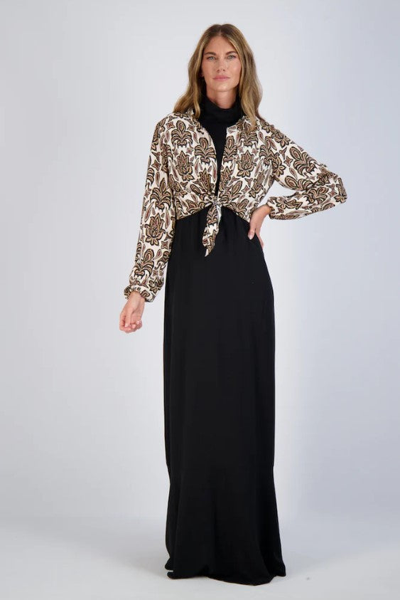 PASHMINA HANNAH PAISLEY CARDI MAXI DRES