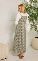 POINT PRINTED A-LINE SLIP DRESS