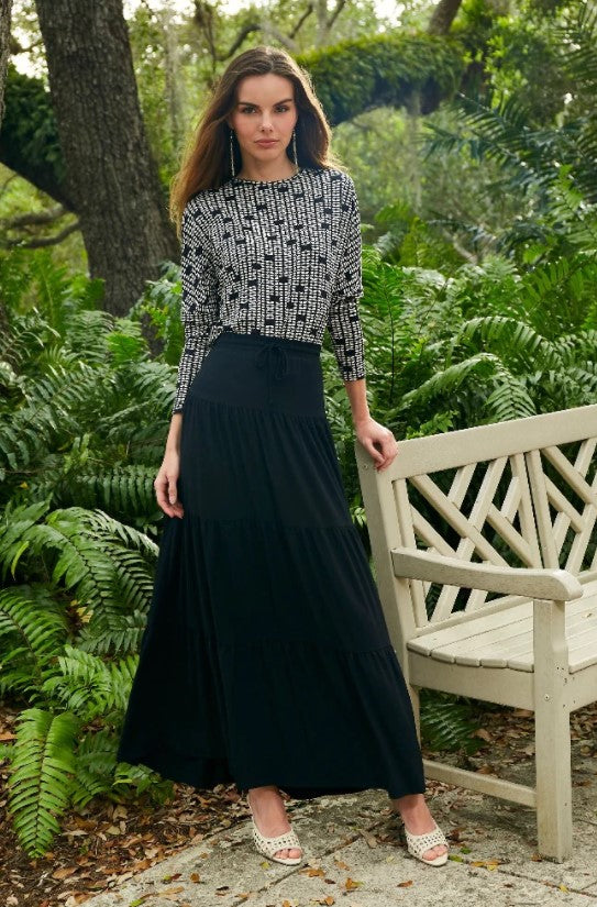 PASHMINA TIERED PRINTED SKIRT