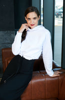 PASHMINA CROPPED DRAWSTRING SWEATSHIRT
