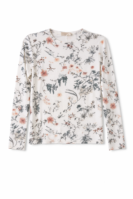 ERMANNA PRINTED T-SHIRT W FLOWERS