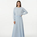 KNIT THEORY RAGLAN SLEEVE CROP SWEATER