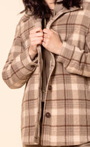 PINK MARTINI PLAID BUTTON DOWN SWEATER