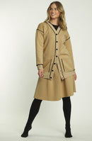 BA6 BUTTON UP CARDIGAN WITH PIPING