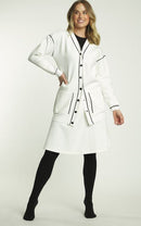 BA6 BUTTON UP CARDIGAN WITH PIPING