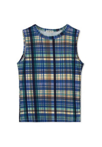 POINT PRINTED CREWNECK TANK
