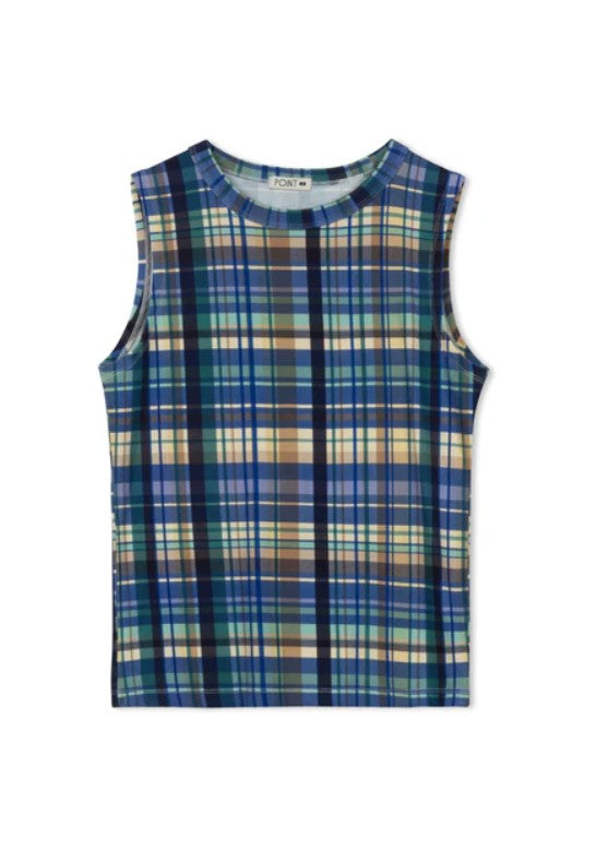 POINT PRINTED CREWNECK TANK