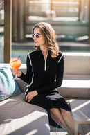 POINT HALF ZIP TOP