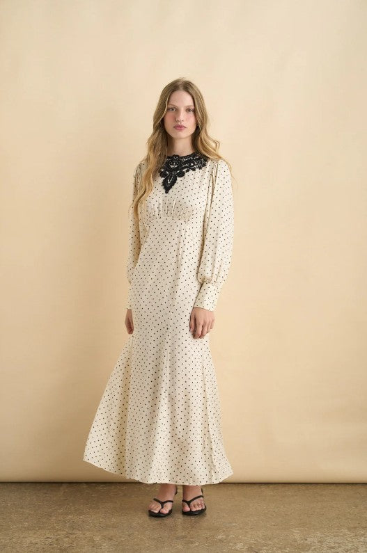 SONMER POLKA DOT LACE DRESS