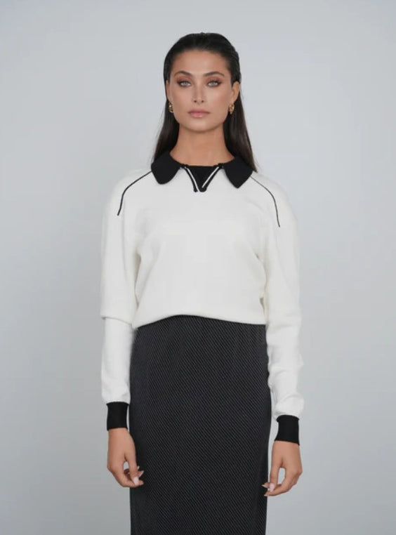 POINT POLO SWEATER
