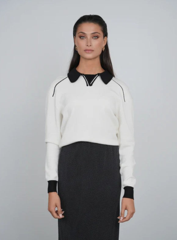 XS / CREAM BLACK